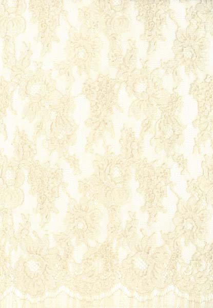 French Corded Lace (140cm) - Light Beige/oyster